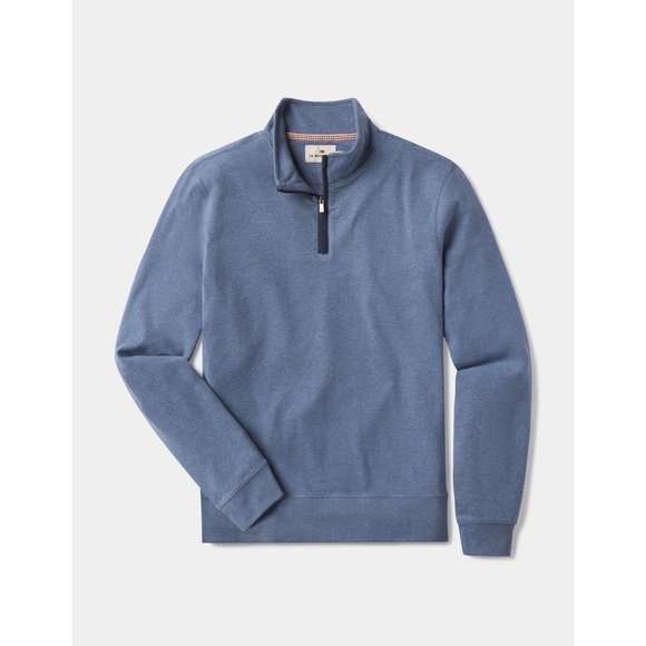 The Normal Brand Other - The Normal Brand Puremeso Weekend Quarter Zip in Slate Blue